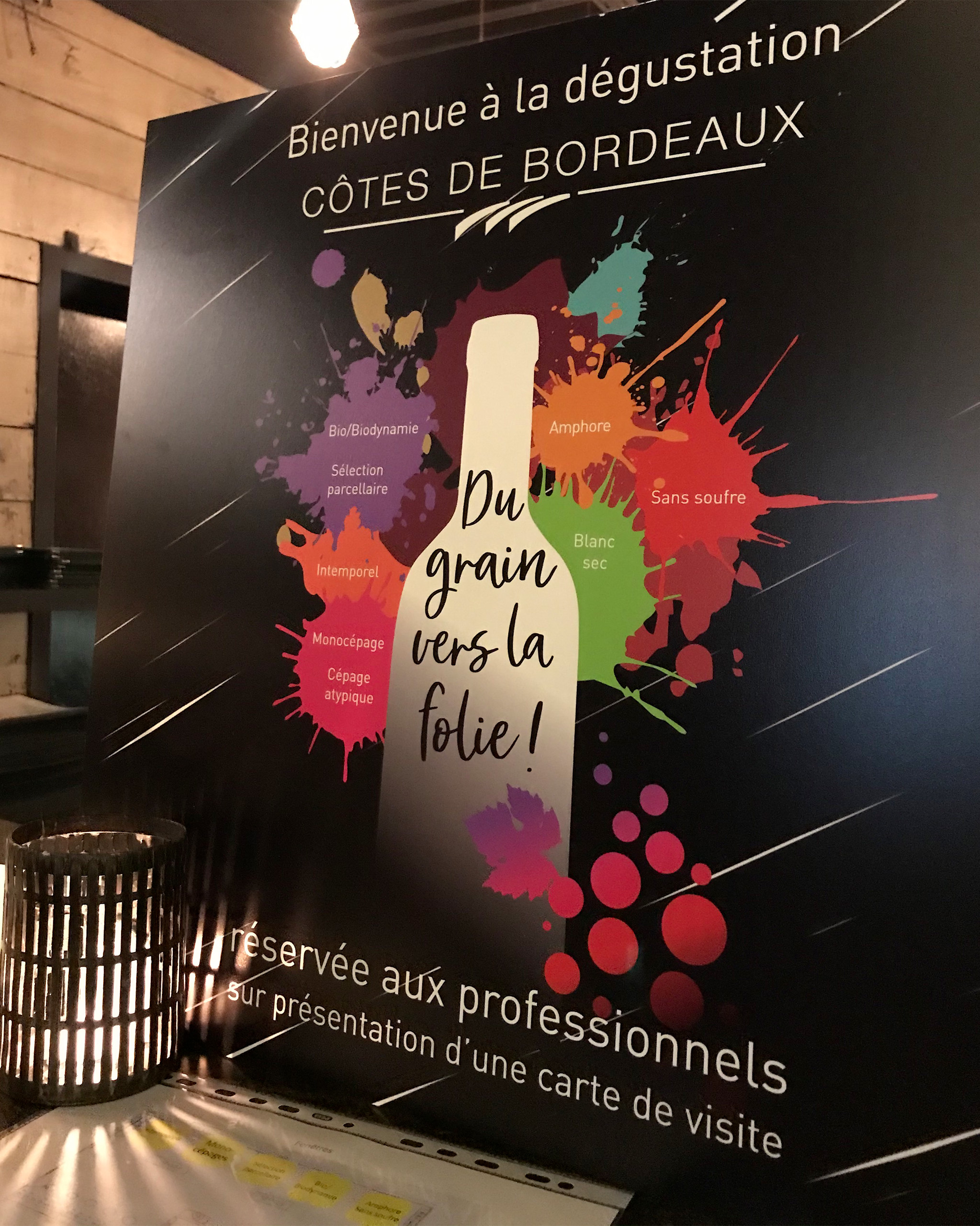 Affiche pour un événement côte de Bordeaux